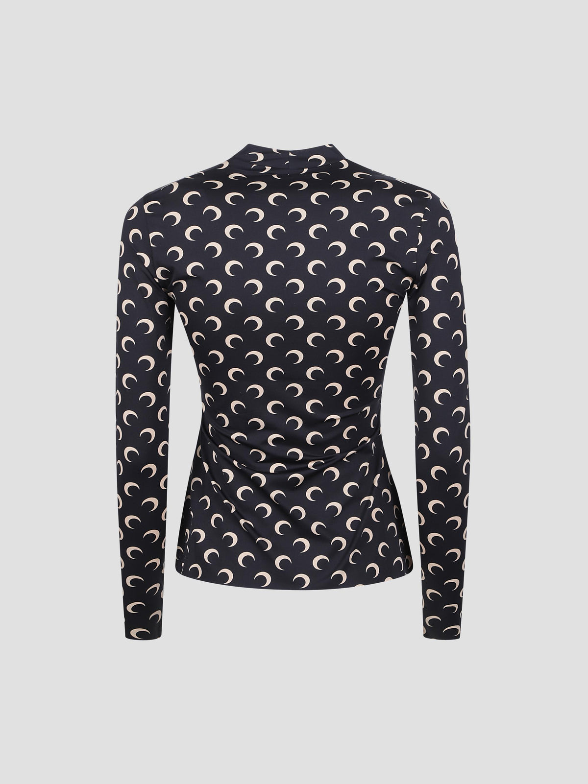 Moon printed high-neck jersey top