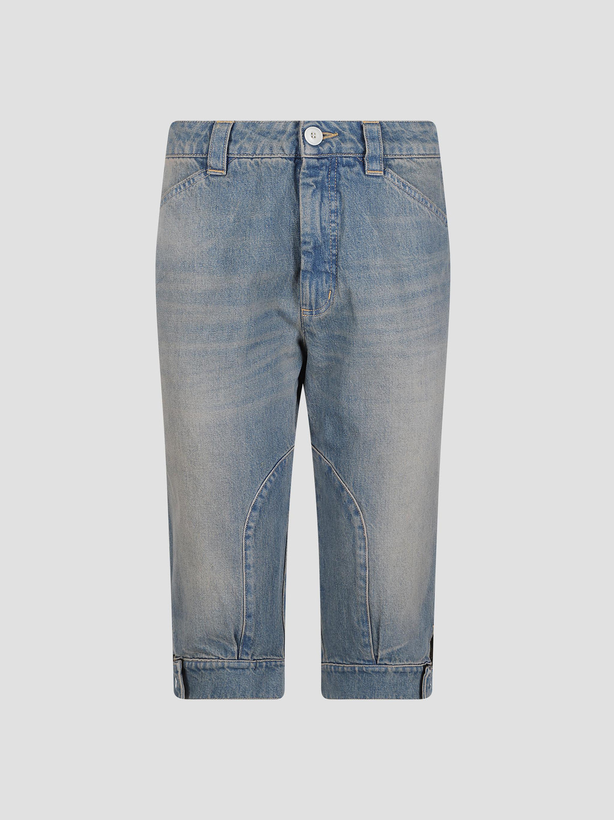 Bici washed-denim shorts